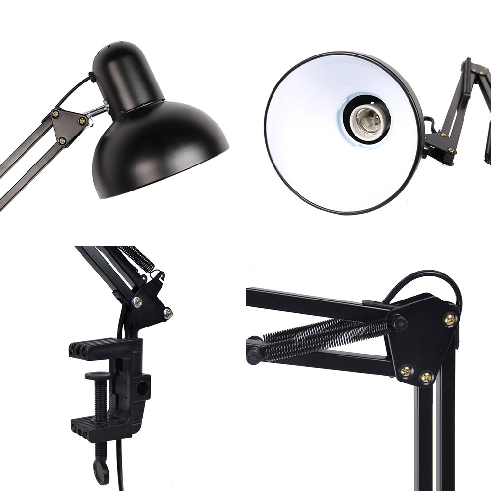 Лампа настольная для работы мастера, черная