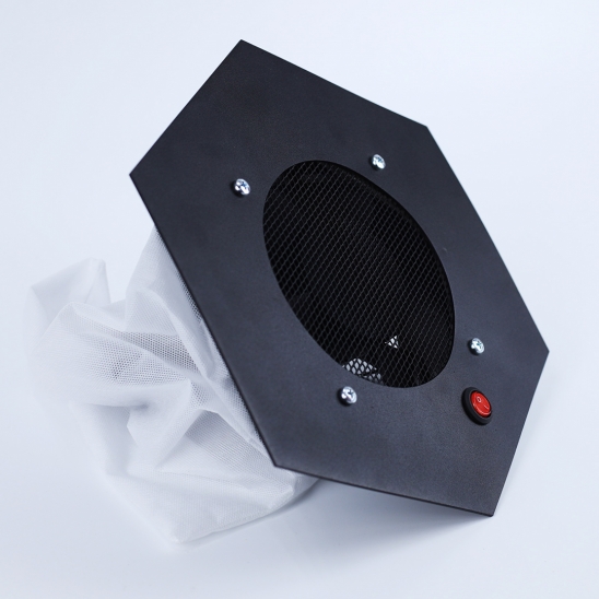 Пылесос для маникюра врезной NVF-1, металлический, черный 65 W