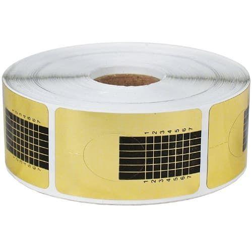 Одноразовые формы для наращивания ногтей узкие золотые, 500 шт.